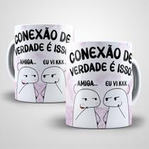 Caneca De Amiga Flork Meme Divertida Porcelana- Conexão de Verdade