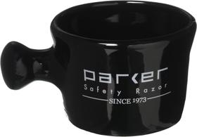 Caneca de barbear Parker Deluxe Stoneware Apothecary Style preta Caneca de barbear Parker Deluxe Stoneware Apothecary Style preta