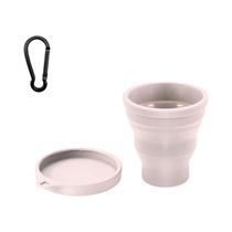 Caneca De Bebida Portátil De Silicone Dobrável De 180ML Com Tampa, Mini Copo Retrátil Para Viagens