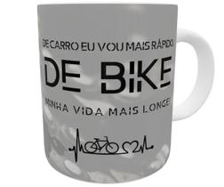Caneca de bike minha vida vai mais longe presente atleta