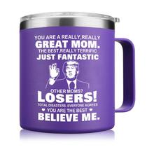 Caneca de café Abledn Purple Stainless Steel Mom de 14 onças