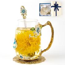 Caneca de café AISVELDY Flower Tea Cup Butterfly Daisy Glass Caneca de café AISVELDY Flower Tea Cup Butterfly Daisy Glass