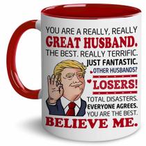 Caneca de café BECHUSKY Best Husband Ever Birthday Gift 325ml