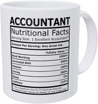 Caneca de café Ceramic Accountant Nutritional Facts 350mL Caneca de café Ceramic Accountant Nutritional Facts 350mL