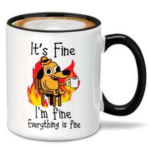 Caneca de café Ceramic Funny I'm Fine. Está tudo bem. 350mL
