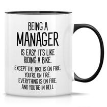 Caneca de café Cerâmica Funny 'Being a Manager is Easy' 350mL