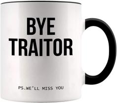 Caneca de café cerâmica Funny Bye Traitor 350ml Caneca de café cerâmica Funny Bye Traitor 350ml