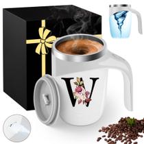Caneca de café com agitação magnética MNZZ inoxidável USB recarregável Caneca de café com agitação magnética MNZZ inoxidável USB recarregável