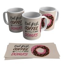 Caneca De Café Com Donuts Primeiro Coffee Lovers