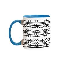 Caneca de café com padrão abstrato de cerâmica 330 ml - design elegante