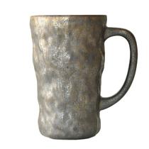 Caneca de café de cerâmica artesanal de 620 ml com esmalte metálico texturizado Caneca de café de cerâmica artesanal de 620 ml com esmalte metálico texturizado
