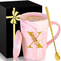 Caneca de café de cerâmica com tampa personalizada para mulheres 350ml Caneca de café de cerâmica com tampa personalizada para mulheres 350ml