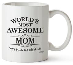 Caneca de café de cerâmica World's Most Awesome Mom com capacidade de 350 ml