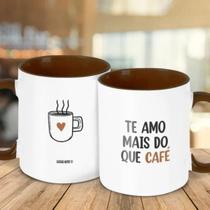 Caneca De Café Decorativa Xícara Coffe Criativa Te Amo Mais Do Que Cafe