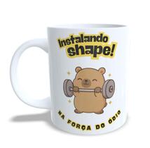 Caneca de Café Divertida - Instalando Shape na Força do Ódio - Capivara Musculação Caneca de Café Divertida - Instalando Shape na Força do Ódio - Capivara Musculação