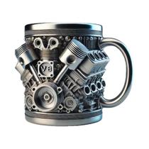 Caneca De Café Em Aço Inoxidável Com Design De Motor V8, Copo De Água Criativo Em Resina, Copo De