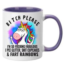 Caneca de café em cerâmica 'Bitch Please' Unicorn 350mL Caneca de café em cerâmica 'Bitch Please' Unicorn 350mL
