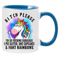 Caneca de café em cerâmica 'Bitch Please' Unicorn 350mL Caneca de café em cerâmica 'Bitch Please' Unicorn 350mL