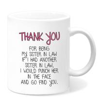 Caneca de café em cerâmica Obrigado por ser minha cunhada 350ml