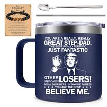 Caneca de café Fufendio Step Dad 14 oz com isolamento de parede dupla