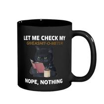 Caneca de café Funny Black Cat 350ml Ceramic Let Me Check