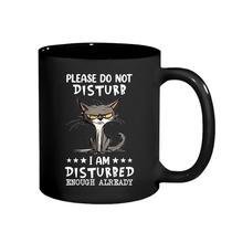 Caneca de café Funny Cat Design 350 ml Ceramic Please Do Not Disturb