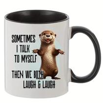 Caneca de café Funny Ceramic 350 ml 'Sometimes I Talk to Myself' Caneca de café Funny Ceramic 350 ml 'Sometimes I Talk to Myself'