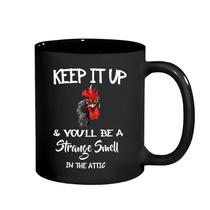 Caneca de café Funny Rooster 350 ml Ceramic Keep It Up & Be Strange