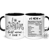 Caneca de café Hyturtle Best Mom Ever, presente de cerâmica de 325 ml