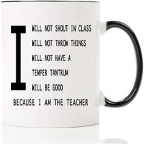 Caneca de café I Am the Teacher Ceramic 350ml, presente engraçado para professor