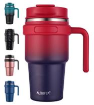 Caneca de café isolada ALOUFEA 591 ml com alça de aço inoxidável Caneca de café isolada ALOUFEA 591 ml com alça de aço inoxidável