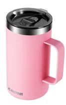 Caneca de café isolada KXIAOCHEN 600mL de aço inoxidável rosa Caneca de café isolada KXIAOCHEN 600mL de aço inoxidável rosa
