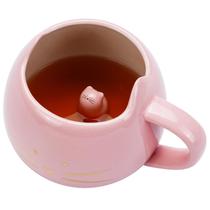 Caneca de café Koolkatkoo Cat Ceramic 3D Animal Inside 350ml rosa