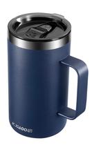 Caneca de café KXIAOCHEN isolada 590mL em aço inoxidável azul marinho
