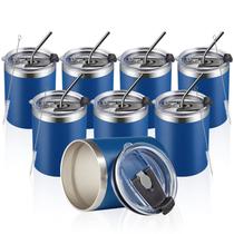 Caneca de café MEWAY 350 ml de aço inoxidável isolada, pacote com 8 unidades, azul marinho Caneca de café MEWAY 350 ml de aço inoxidável isolada, pacote com 8 unidades, azul marinho