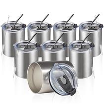 Caneca de café MEWAY 350ml isolada em aço inoxidável, pacote com 8