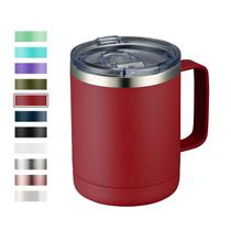 Caneca de café MEWAY em aço inoxidável 350mL com tampa vermelha, conjunto de 1 Caneca de café MEWAY em aço inoxidável 350mL com tampa vermelha, conjunto de 1