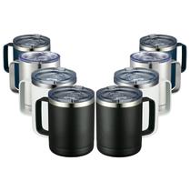 Caneca de café MEWAY isolada em aço inoxidável 350mL, pacote com 8 Caneca de café MEWAY isolada em aço inoxidável 350mL, pacote com 8