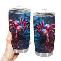 Caneca de café Oasisdream Tumbler 600mL com estampa de aranha Caneca de café Oasisdream Tumbler 600mL com estampa de aranha