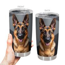 Caneca de café Oasisdream Tumbler 600mL com estampa de cachorro Caneca de café Oasisdream Tumbler 600mL com estampa de cachorro