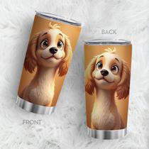 Caneca de café Oasisdream Tumbler 600mL com estampa de cachorro Caneca de café Oasisdream Tumbler 600mL com estampa de cachorro