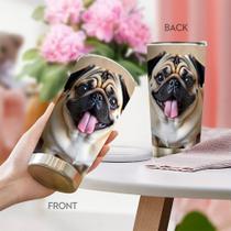 Caneca de café Oasisdream Tumbler 600mL com estampa de cachorro Caneca de café Oasisdream Tumbler 600mL com estampa de cachorro