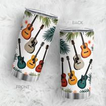 Caneca de café Oasisdream Tumbler 600mL com estampa de guitarra Caneca de café Oasisdream Tumbler 600mL com estampa de guitarra