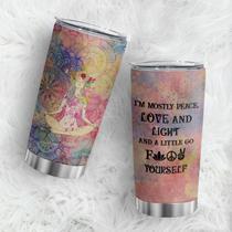 Caneca de café Oasisdream Tumbler 600mL em aço inoxidável