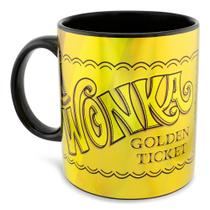 Caneca de café Silver Buffalo Willy Wonka Golden Ticket 600ml