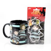 Caneca de café Stunned Mind Fire Force Fire Company 8 Glow in the Dark de 11 onças Knights of the Ashen Flame Beware, Shinra & Friends descobrem Adolla Burst Secrets caneca que muda o calor, purificador de ar Maki
