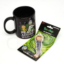 Caneca de café Stunned Mind Rick and Morty Peace Among Worlds”