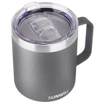 Caneca de café SUNWILL, isolada a vácuo, 400 ml, conjunto de 4 - cinza