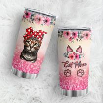 Caneca de café Tumbler Oasisdream 600 ml com estampa de gato