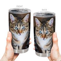 Caneca de café Tumbler Oasisdream 600 ml com estampa de gato